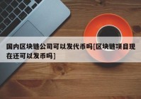 国内区块链公司可以发代币吗[区块链项目现在还可以发币吗]